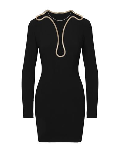 Stella Mccartney Isabela Chain-trim Mini Dress Woman Mini Dress Black Size 12-14 Rayon, Acetate, Ela