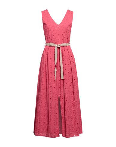 Mariella Rosati Woman Maxi Dress Fuchsia Size 10 Cotton In Pink