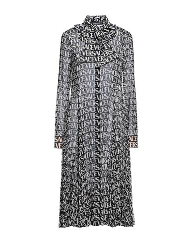 Shop Versace Woman Midi Dress Black Size 6 Silk