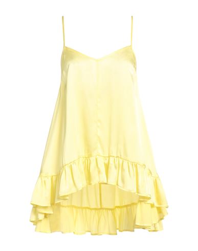 Shop Semicouture Woman Top Yellow Size 4 Acetate, Silk