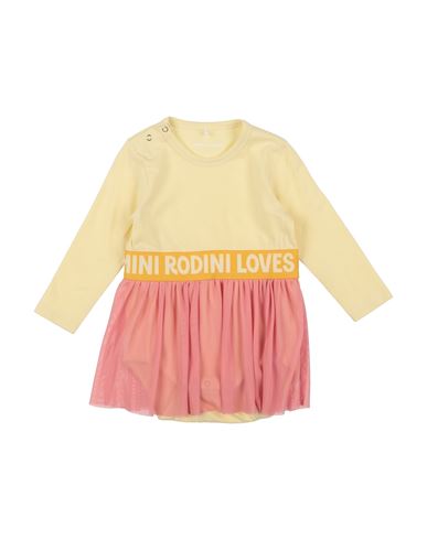 Shop Mini Rodini Newborn Girl Baby Bodysuit Yellow Size 3 Organic Cotton