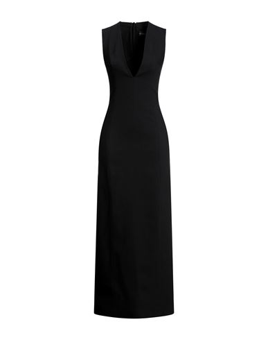 Shop Ann Demeulemeester Woman Maxi Dress Black Size 14 Wool, Elastane