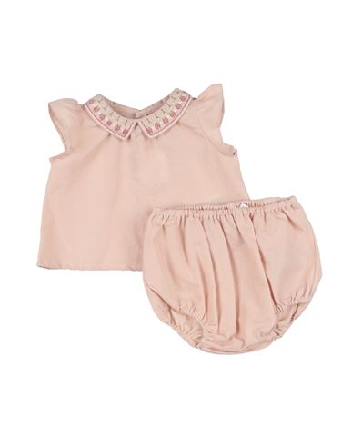 Shop Bonpoint Newborn Girl Baby Set Light Brown Size 1 Cotton, Linen In Beige