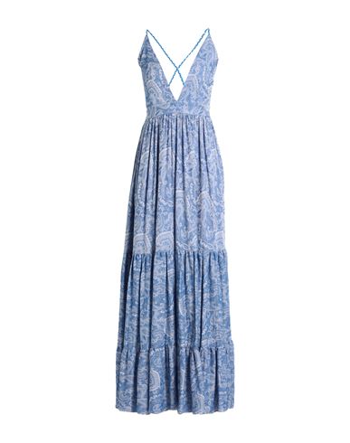 Shop Face To Face Style Woman Maxi Dress Blue Size 8 Viscose