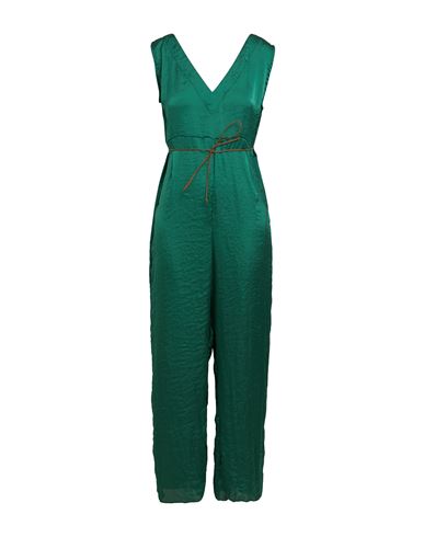 Virginia Bizzi Woman Jumpsuit Green Size 12 Polyester