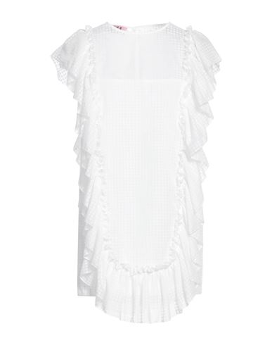 Gina Gorgeous Woman Mini Dress White Size 8 Cotton, Polyester