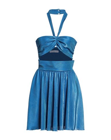 Shop Face To Face Style Woman Mini Dress Blue Size 6 Pes - Polyethersulfone