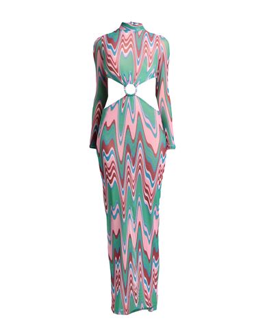 Shop Patbo Woman Maxi Dress Green Size M Polyester, Elastane