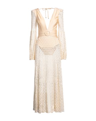 Shop Patbo Woman Maxi Dress Cream Size L Modal, Elastane, Polyester In White