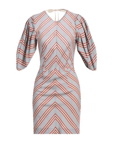 TELA TELA WOMAN MINI DRESS GREY SIZE 4 VISCOSE, POLYAMIDE 