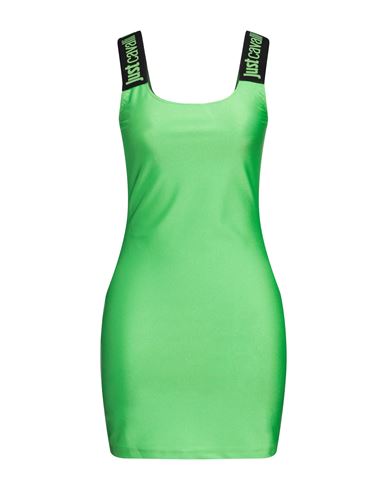 Shop Just Cavalli Woman Mini Dress Green Size 6 Polyamide, Elastane
