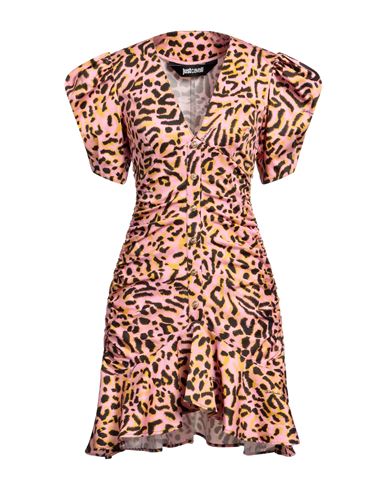 Shop Just Cavalli Woman Mini Dress Pink Size 4 Cotton, Elastane