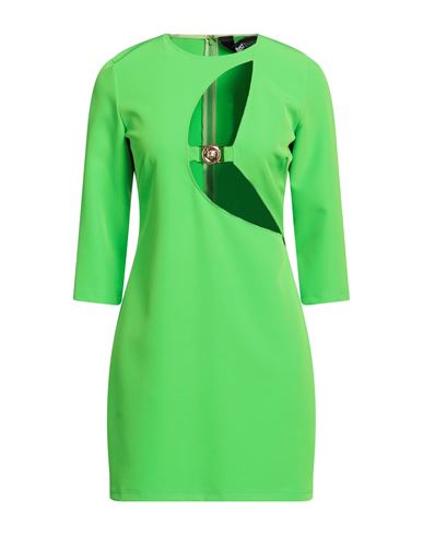 Shop Just Cavalli Woman Mini Dress Acid Green Size 8 Polyester, Elastane