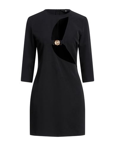 Shop Just Cavalli Woman Mini Dress Black Size 10 Polyester, Elastane