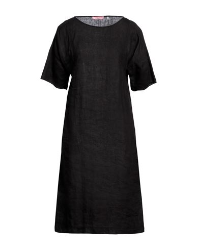 Shop Nouvelle Femme Woman Midi Dress Black Size 6 Linen