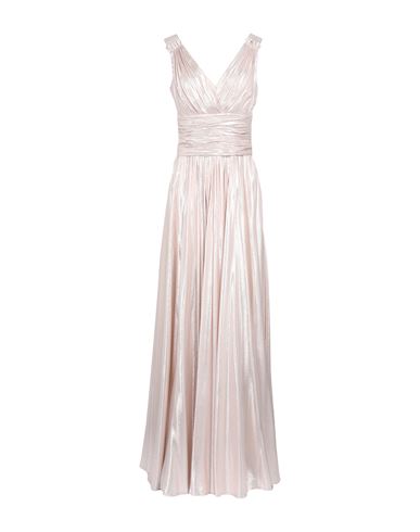 Ports 1961 Woman Maxi Dress Rose Gold Size 2 Silk, Polyester In Gray