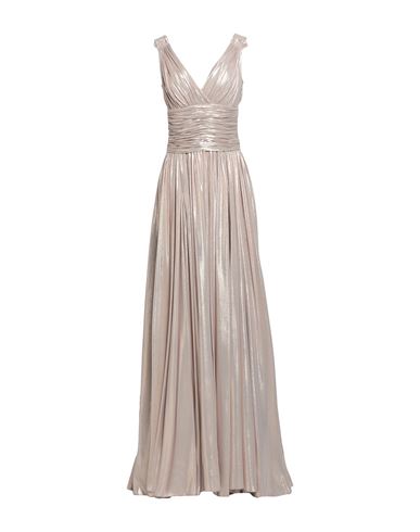 Ports 1961 Woman Maxi Dress Gold Size 2 Silk, Polyester In Gray