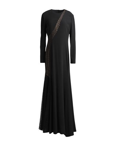 Ports 1961 Woman Maxi Dress Black Size 8 Viscose, Acetate, Lycra