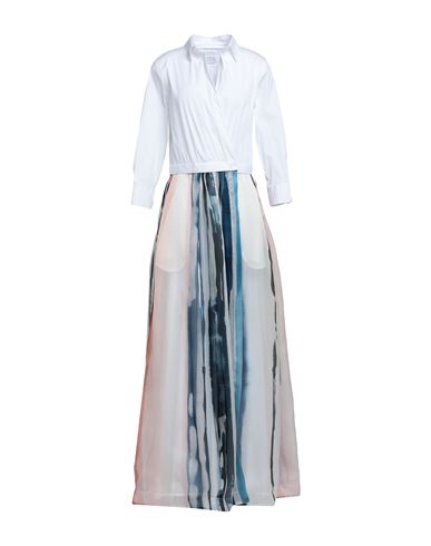 Sara Roka Woman Maxi Dress White Size 8 Silk, Cotton, Polyamide, Elastane In White