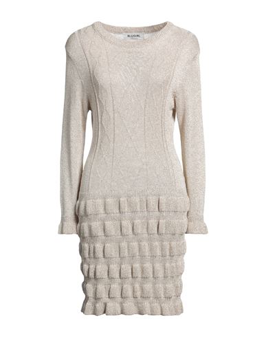 Blugirl Blumarine Woman Mini Dress Platinum Size L Viscose, Polyester In Grey