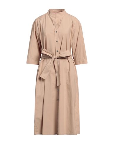 Shop Nouvelle Femme Woman Midi Dress Beige Size 12 Cotton, Elastane