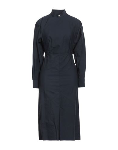 Shop Isabel Marant Woman Midi Dress Midnight Blue Size 8 Cotton, Polyamide