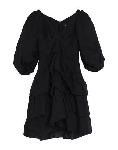 Shop Isabel Marant Woman Mini Dress Black Size 4 Ramie