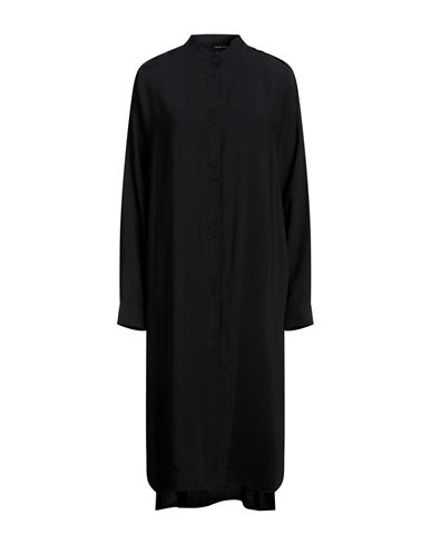 Isabel Benenato Woman Midi Dress Black Size 8 Modal, Polyester In Burgundy