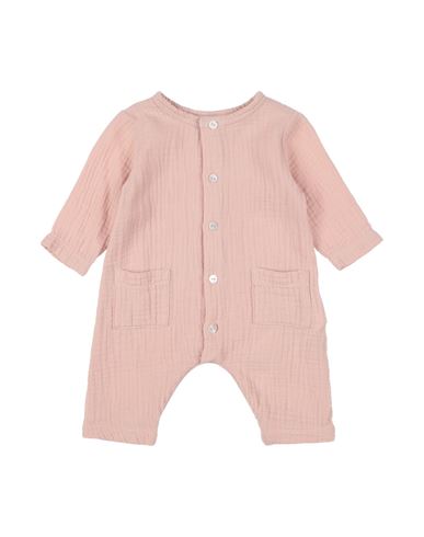 Shop Le Petit Coco Newborn Girl Baby Jumpsuits & Overalls Blush Size 3 Cotton In Pink