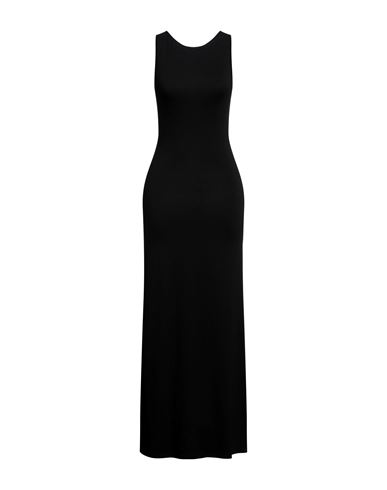 Majestic Filatures Woman Maxi Dress Black Size 5 Viscose, Elastane In Black