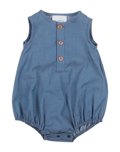 Shop Le Petit Coco Newborn Girl Baby Bodysuit Blue Size 1 Cotton