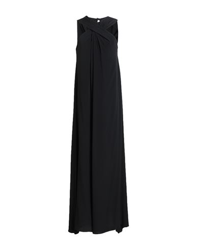 Shop Erika Cavallini Woman Maxi Dress Black Size 12 Acetate, Silk