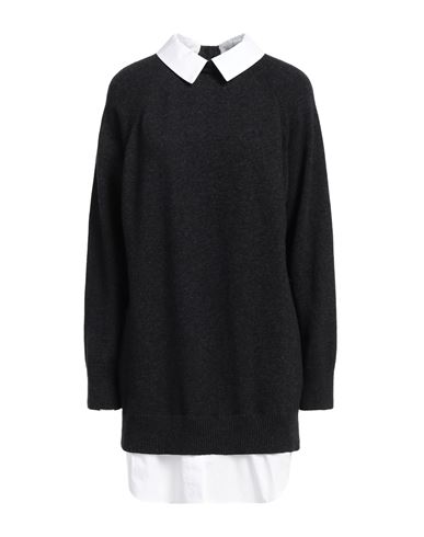 Semicouture Woman Mini Dress Steel Grey Size Xl Wool, Polyamide, Cotton
