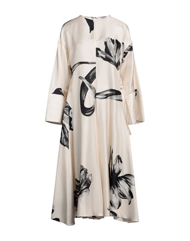 Shop Erika Cavallini Woman Midi Dress Ivory Size 12 Silk In White