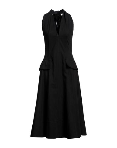 Shop Bottega Veneta Woman Midi Dress Black Size 6 Cotton