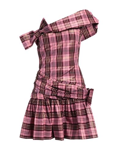 Shop Molly Goddard Woman Mini Dress Pink Size 4 Polyester, Lurex