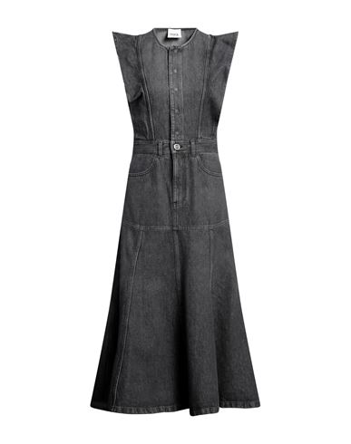 Erika Cavallini Woman Maxi Dress Lead Size 12 Cotton In Gray