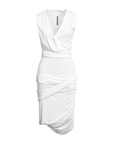 Shop Rick Owens Lilies Woman Midi Dress White Size 6 Viscose
