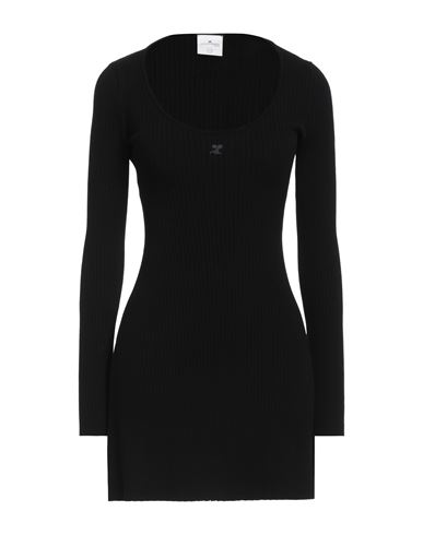 Courrèges Courreges Woman Mini Dress Black Size S Viscose, Polyester
