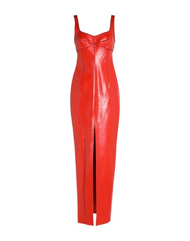 Marni Woman Maxi Dress Red Size 6 Lambskin In Red