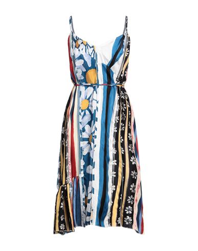 Marni Woman Midi Dress Blue Size 8 Viscose, Silk In Blue