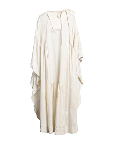 Golden Goose Woman Maxi Dress Ivory Size S Polyester In White