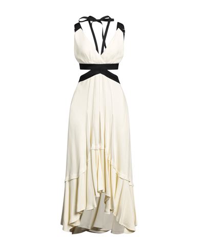 Shop Golden Goose Woman Midi Dress Ivory Size S Rayon, Cupro, Polyamide In White