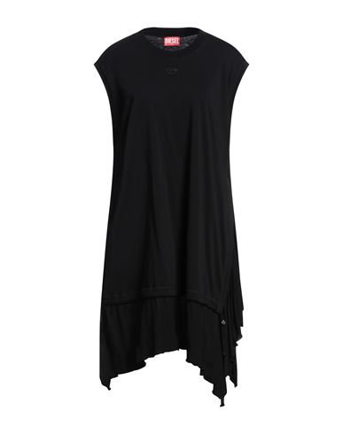 Shop Diesel Woman Mini Dress Black Size L Cotton