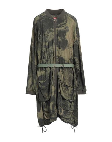 Shop Diesel Woman Midi Dress Military Green Size 10 Rayon, Elastane