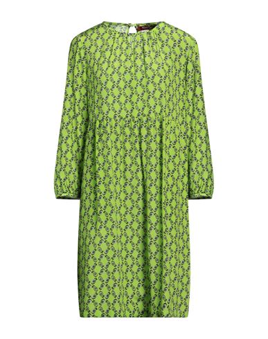 Max Mara Studio Woman Midi Dress Green Size 6 Silk