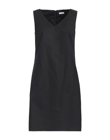 Shop Rossopuro Woman Mini Dress Black Size Xxl Cotton