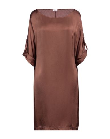 Rossopuro Woman Midi Dress Brown Size Xs Viscose In Brown