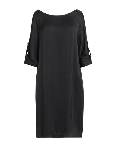 Rossopuro Woman Midi Dress Black Size M Viscose In Black