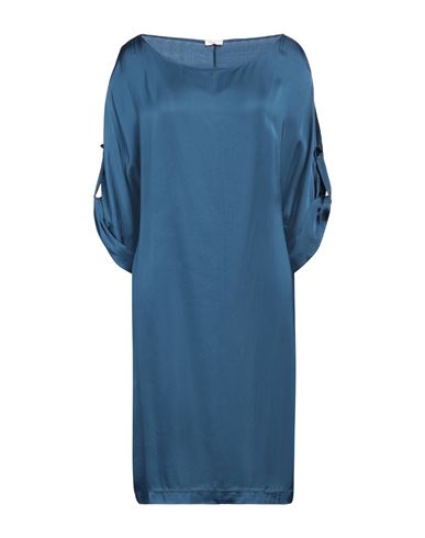 Rossopuro Woman Midi Dress Navy Blue Size M Viscose In Navy Blue